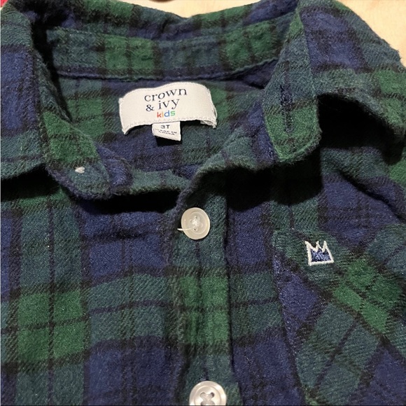 SOLD Crown & Ivy Toddler Boys Plaid Button Down Shirt Bundle - Picture 2 of 5